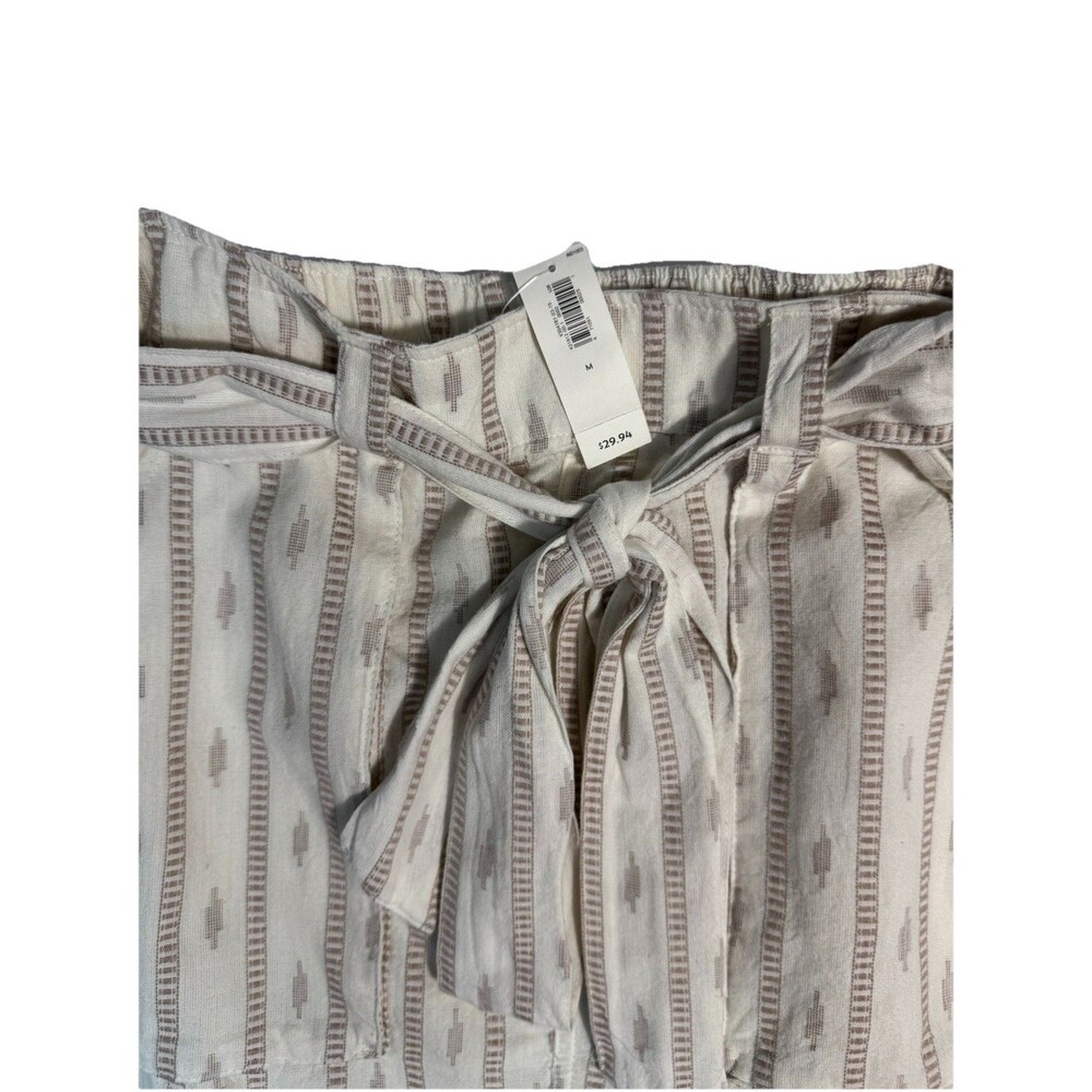 NWT OLD NAVY Women's Striped Tie Waist BOHO Ivory/Beige Size M - Picture 4 of 10